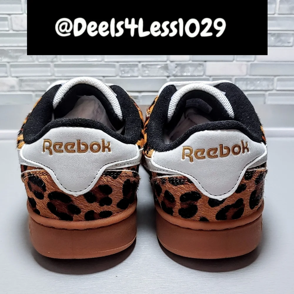 Reebok Forte Lounger Cheetah Print Womens Size 7.5 Brown White